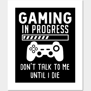 Gaming In Process Funny Gamer Posters and Art